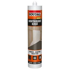 Монтажний клей Soudal 48A для панелей, плінтусів і плитки 280 мл